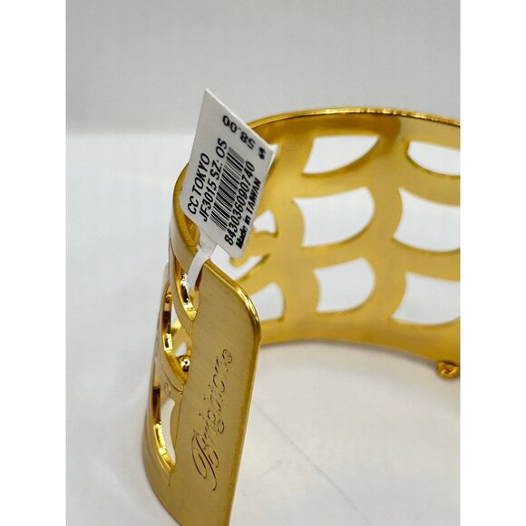 Brighton Christo Wide cuff TOKYO GOLD Bangle Bracelet  NWT $58 - Picture 7 of 10